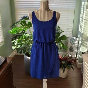 City Studio Chiffon Dress in Cobalt Blue